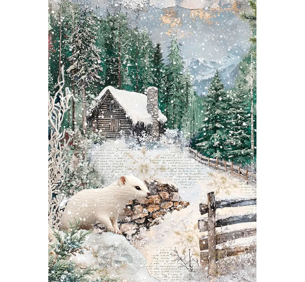 Ciao Bella Decoupage|Seidenpapier & Strohseide>Motiv-Strohseiden Sortiment "Forest Tales", 4er-Set