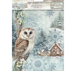 Stamperia Seidenpapier & Strohseide|Decoupage>Motiv-Strohseiden Sortiment "The Owl's House"
