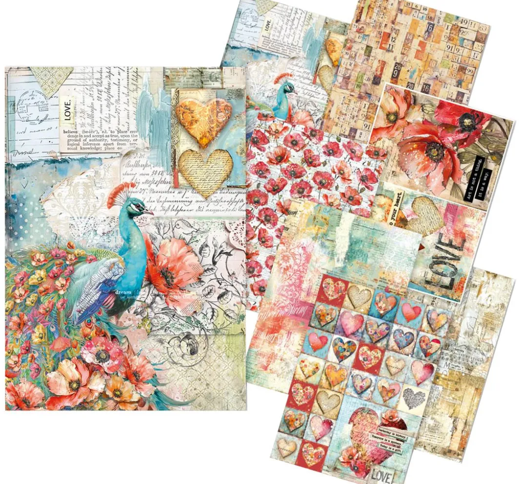 Ciao Bella Decoupage|Seidenpapier & Strohseide>Motiv-Strohseiden Sortiment "Majestic Dream"