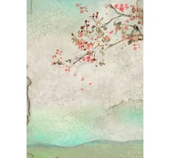 Stamperia Decoupage|Seidenpapier & Strohseide>Motiv-Strohseiden Sortiment "House of Roses", 6er-Set