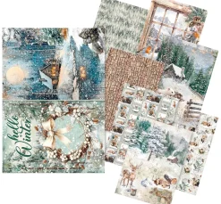 Ciao Bella Seidenpapier & Strohseide|Decoupage>Motiv-Strohseiden Sortiment "Forest Tales", 8er-Set