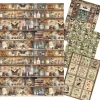 Ciao Bella Decoupage|Seidenpapier & Strohseide>Motiv-Strohseiden-Sortiment "Cabinet of Curiosities", 4er-Set