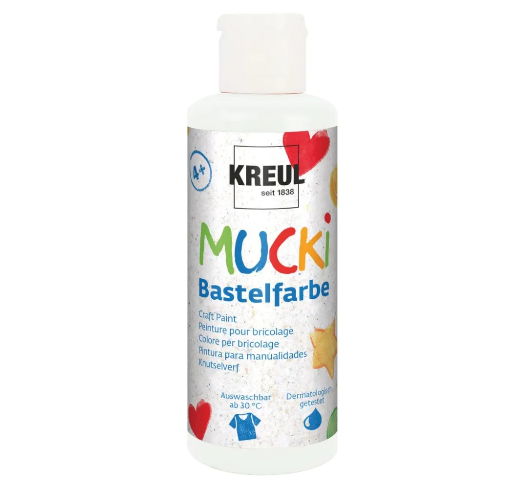 Kinder Kreul Kinder Bastelfarbe|Bastelfarbe>MUCKI Bastelfarbe, 6er Set à 80 ml