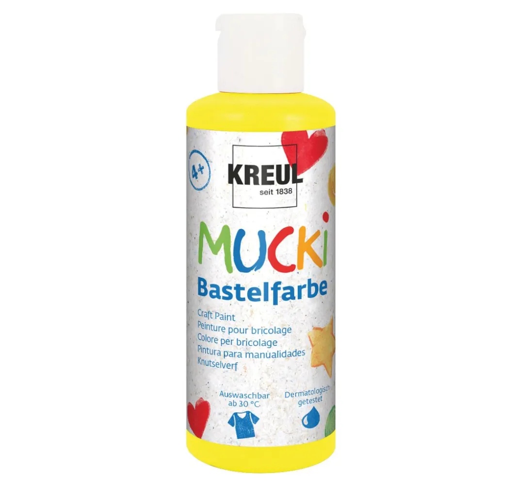 Kinder Kreul Kinder Bastelfarbe|Bastelfarbe>MUCKI Bastelfarbe, 6er Set à 80 ml