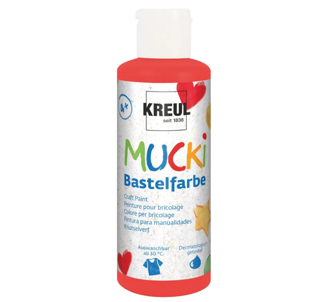 Kinder Kreul Kinder Bastelfarbe|Bastelfarbe>MUCKI Bastelfarbe, 6er Set à 80 ml