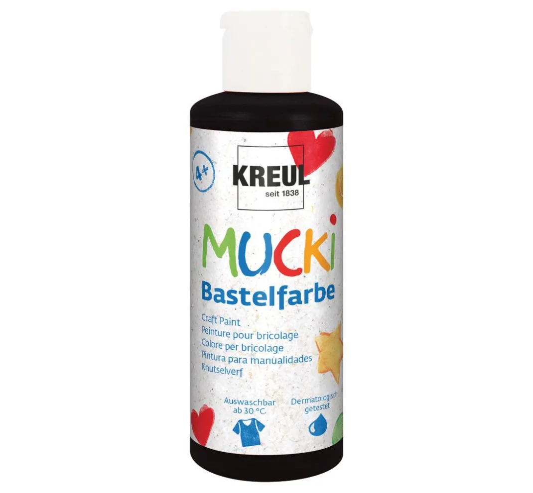 Kinder Kreul Kinder Bastelfarbe|Bastelfarbe>MUCKI Bastelfarbe, 6er Set à 80 ml