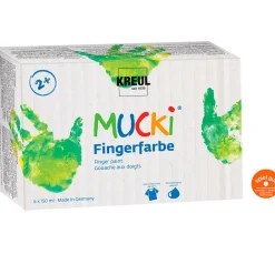 Kinder Kreul Kinder Fingerfarbe|Fingerfarbe>MUCKI Fingerfarbe, 6er-Set, à 150 ml
