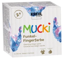 Kinder Kreul Kinder Fingerfarbe|Fingerfarbe>MUCKI Funkel-Fingerfarbe, 4er-Set
