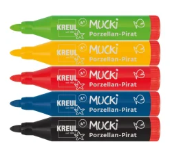 Kreul Kinder Stifte>Mucki Porzellan-Pirat, Porzellanmalstift, 5er-Set