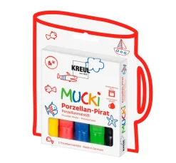 Kreul Kinder Stifte>Mucki Porzellan-Pirat, Porzellanmalstift, 5er-Set