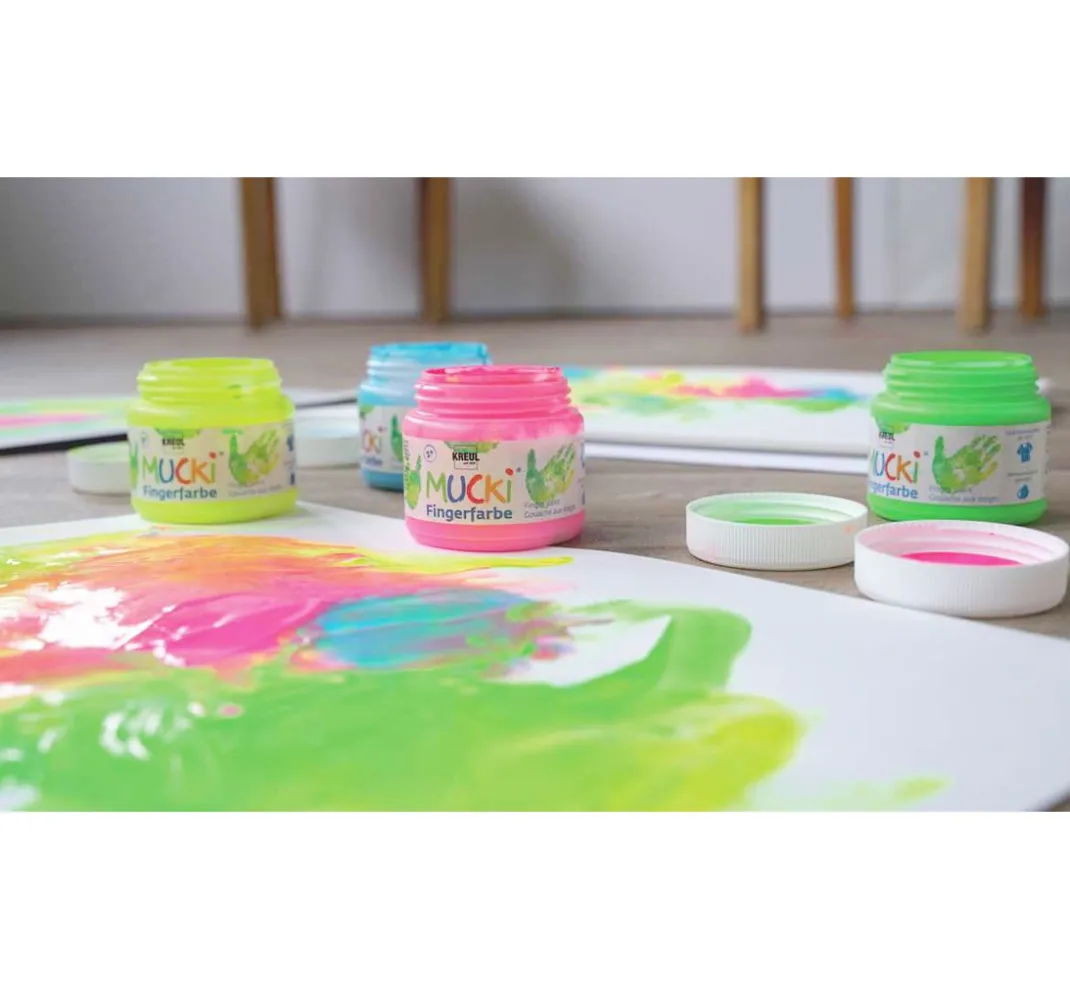 Kinder Kreul Fingerfarbe|Fingerfarbe>MUCKI Quietsch-Fingerfarbe
