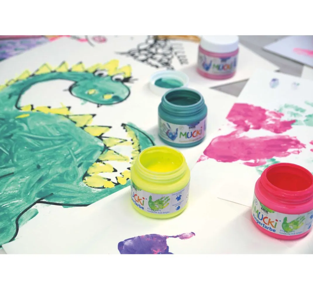 Kinder Kreul Fingerfarbe|Fingerfarbe>MUCKI Quietsch-Fingerfarbe