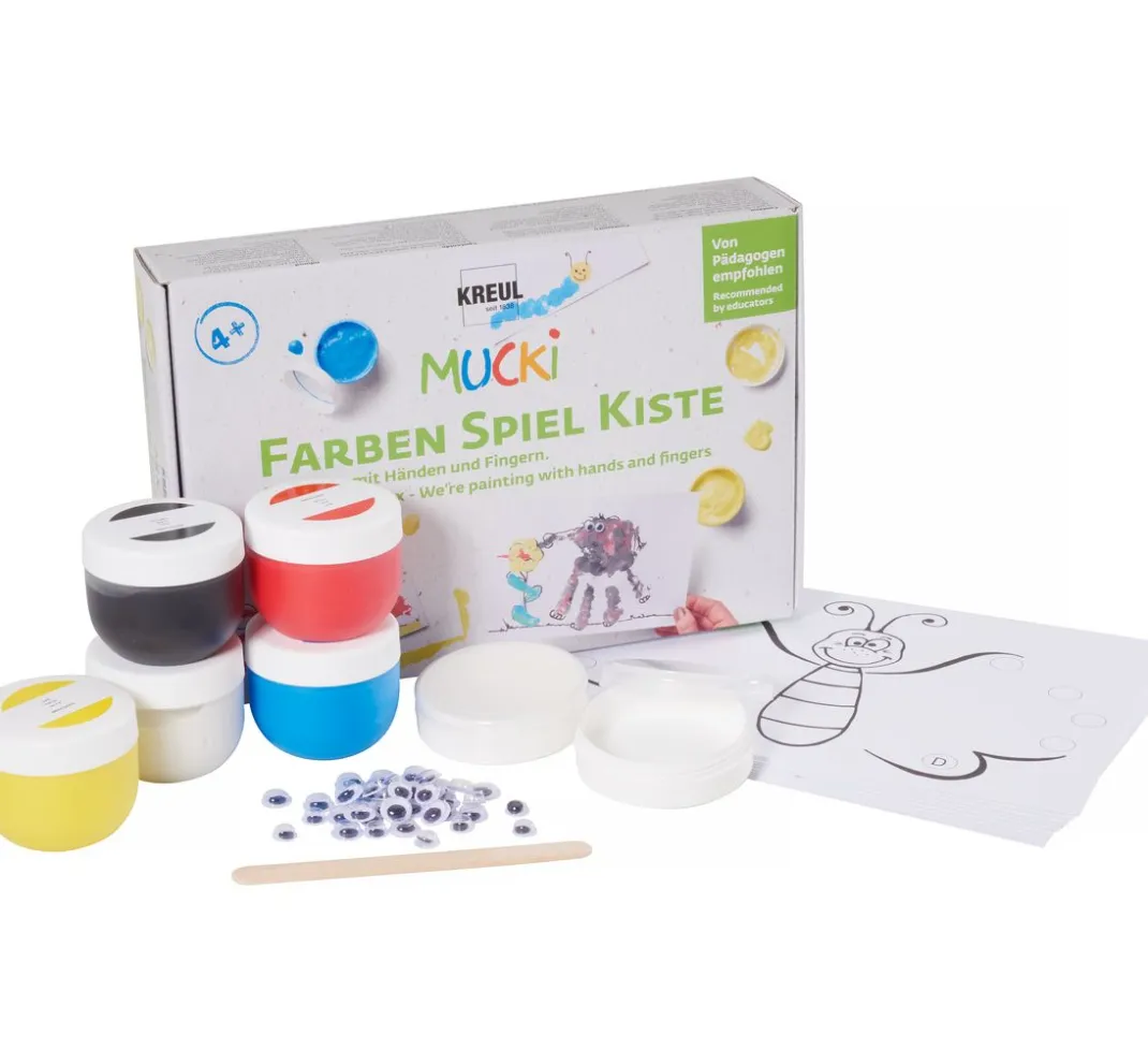 Kinder Kreul Kinder Fingerfarbe|Malsets>MUCKI Set "Wir malen mit Händen und Fingern"