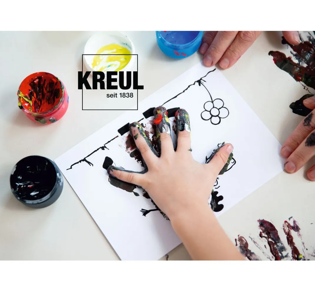 Kinder Kreul Kinder Fingerfarbe|Malsets>MUCKI Set "Wir malen mit Händen und Fingern"