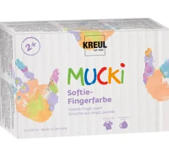 Kinder Kreul Kinder Fingerfarbe|Fingerfarbe>MUCKI Softie-Fingerfarbe, 6er-Set