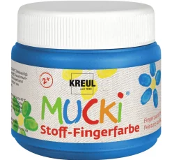 Kinder Kreul Kinder Fingerfarbe|Textilfarbe>MUCKI Stoff-Fingerfarbe, 4er-Set