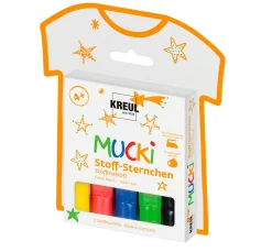Kreul Kinder Stifte>Mucki Stoff-Sternchen Stoffmalstift, 5er-Set