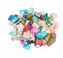 Zauberperle Perlenmix|Perlensterne>Muschelperlen, bunter Mix, 100 g