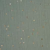 VBS Marktplatz Stoff Meterware|Musselin Stoff>Musselin Baumwoll-Stoff "Goldene Punkte"