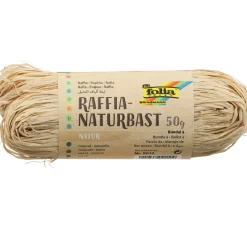 folia Zubehör|Naturmaterialien>Naturbast, naturfarben