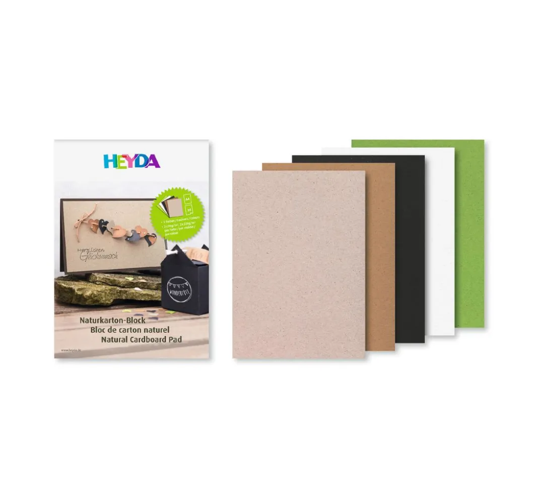 Kinder Heyda Papier|Tonpapier & Fotokarton>Naturkarton Block