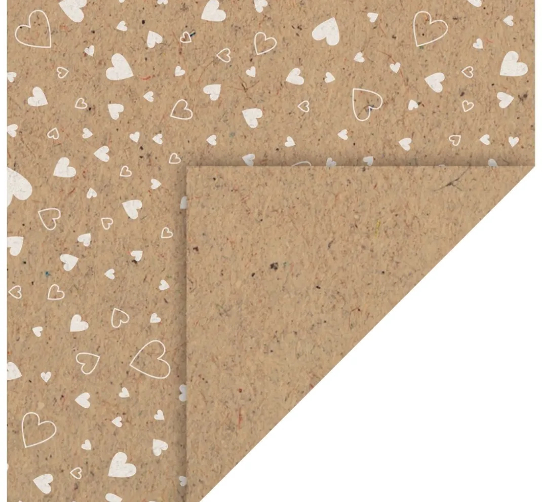 Kinder Heyda Kraftpapier & -Karton|Papier>Naturkarton "Herzen Weiß"