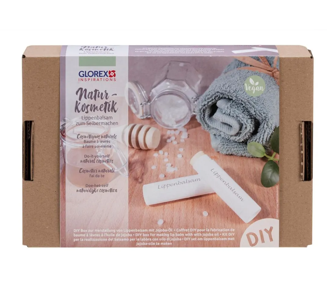 GLOREX Naturkosmetik|Bastelsets>Naturkosmetik Komplett-Set "Lippenbalsam mit Jojoba-Öl"