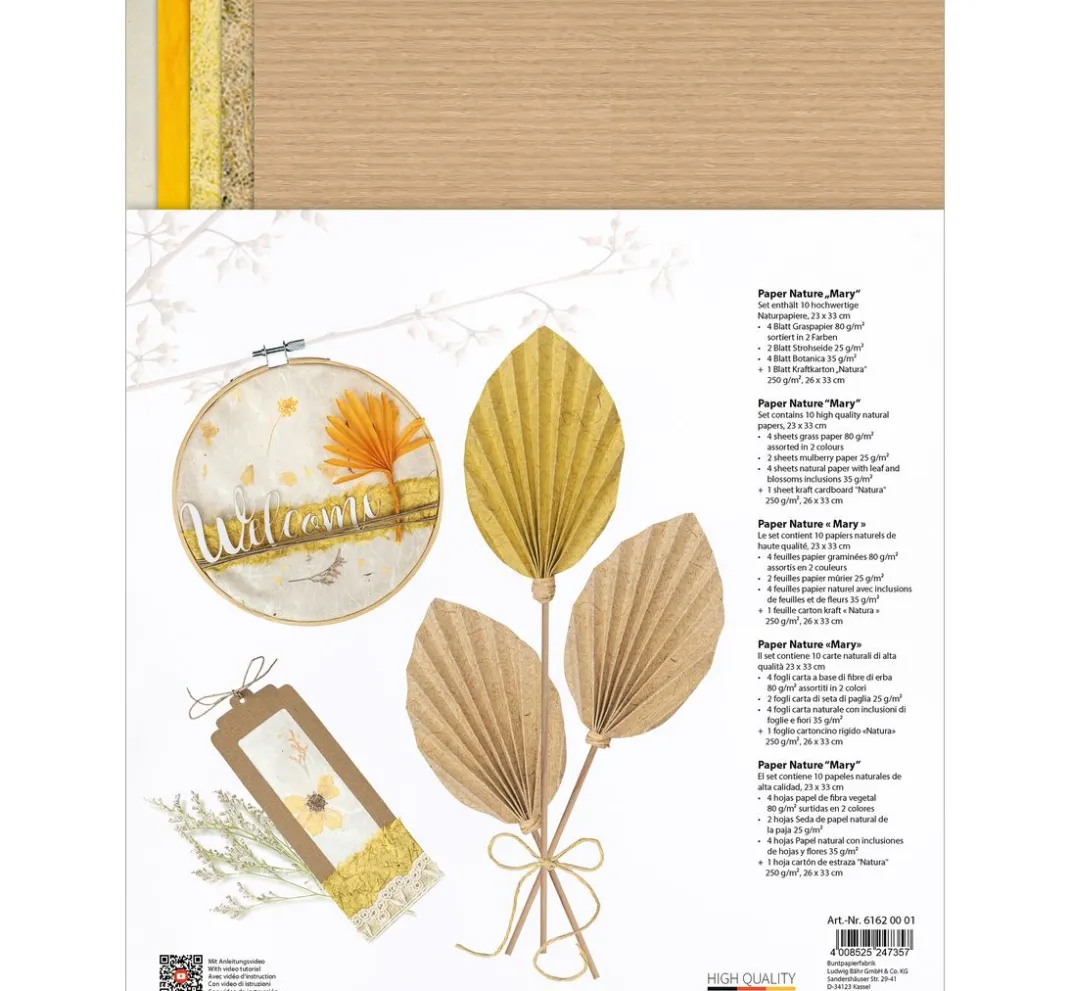 URSUS Spezialpapier & -Karton|Kraftpapier & -Karton>Naturpapiere "Mary"