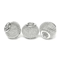 UIT Großlochperlen>Netzperle, Großlochperle, ca. 14 x 11 mm