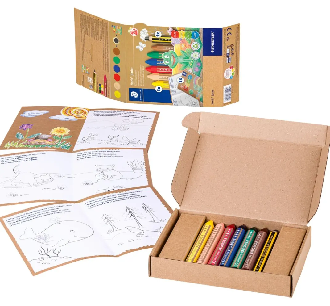 Kinder STAEDTLER Stifte & Marker|Wachsfarbe>Noris junior Set mit Malaktivitäten