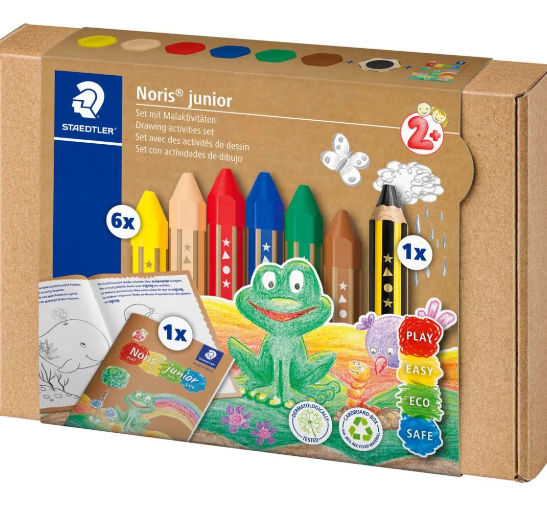 Kinder STAEDTLER Stifte & Marker|Wachsfarbe>Noris junior Set mit Malaktivitäten