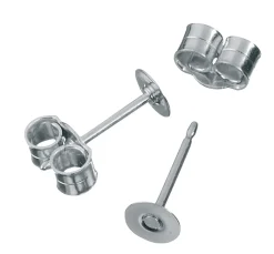 PRACHT Ohrschmuck>Ohrstecker mit Platte, 925er Sterling-Silber, 2 Stück