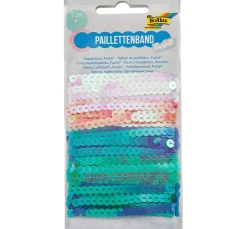 folia Bänder>Paillettenbänder "Pastell-Mix"