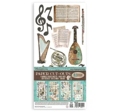 Stamperia Dekoelemente|Kartengestaltung>Paper Cut-Outs "Music"