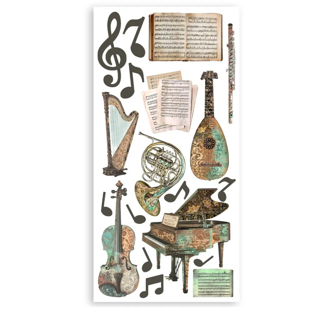 Stamperia Dekoelemente|Kartengestaltung>Paper Cut-Outs "Music"