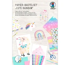 Kinder URSUS Papier-Bastelsets|Weitere Geschenkideen Für Kinder>Papier-Bastelset "Cute Rainbow"