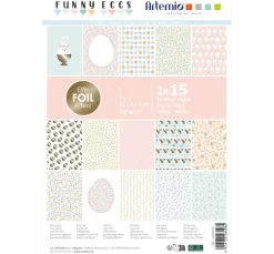 Artemio Farb- & Motivblöcke>Papier-Block "Funny Eggs"
