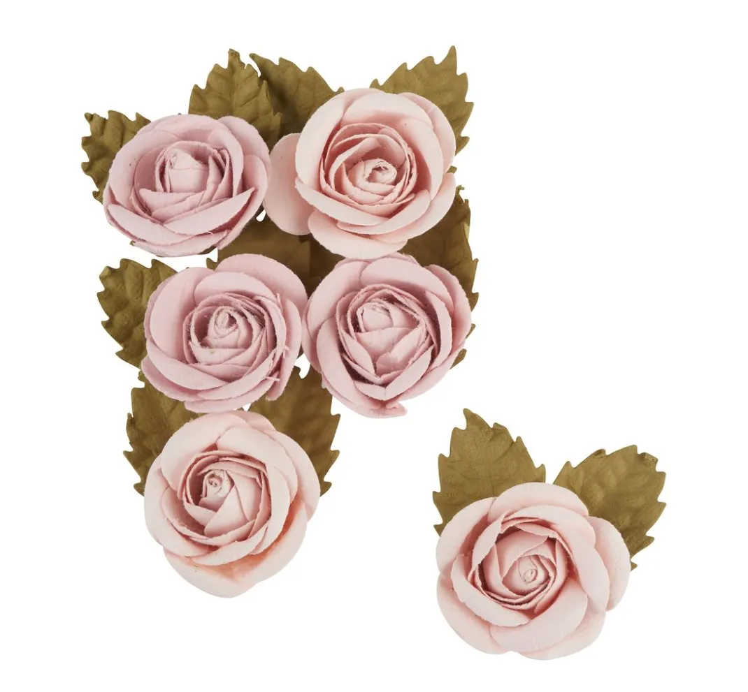 Artemio Blumen|Kartengestaltung>Papierblumen "Rosé", 6er-Set