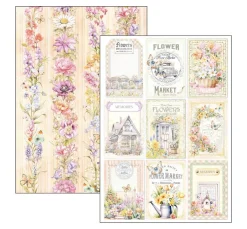 Ciao Bella Farb- & Motivblöcke>Papier-Set "Flower Shop"