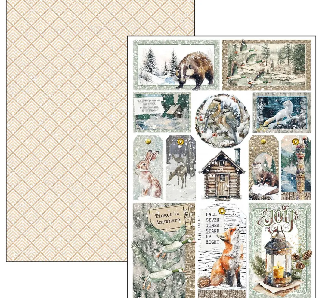Ciao Bella Farb- & Motivblöcke|Scrapbooking>Papier-Set "Forest Tales"