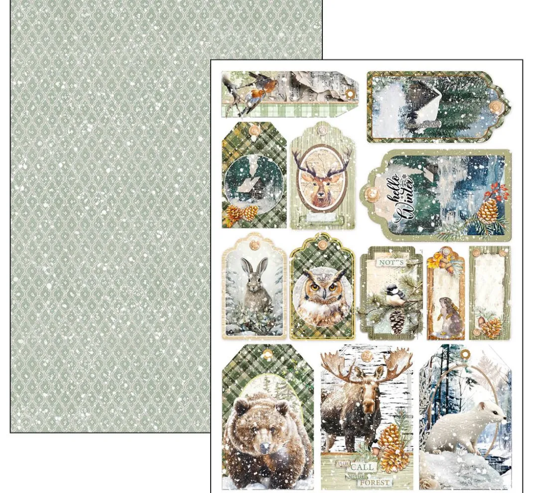 Ciao Bella Farb- & Motivblöcke|Scrapbooking>Papier-Set "Forest Tales"
