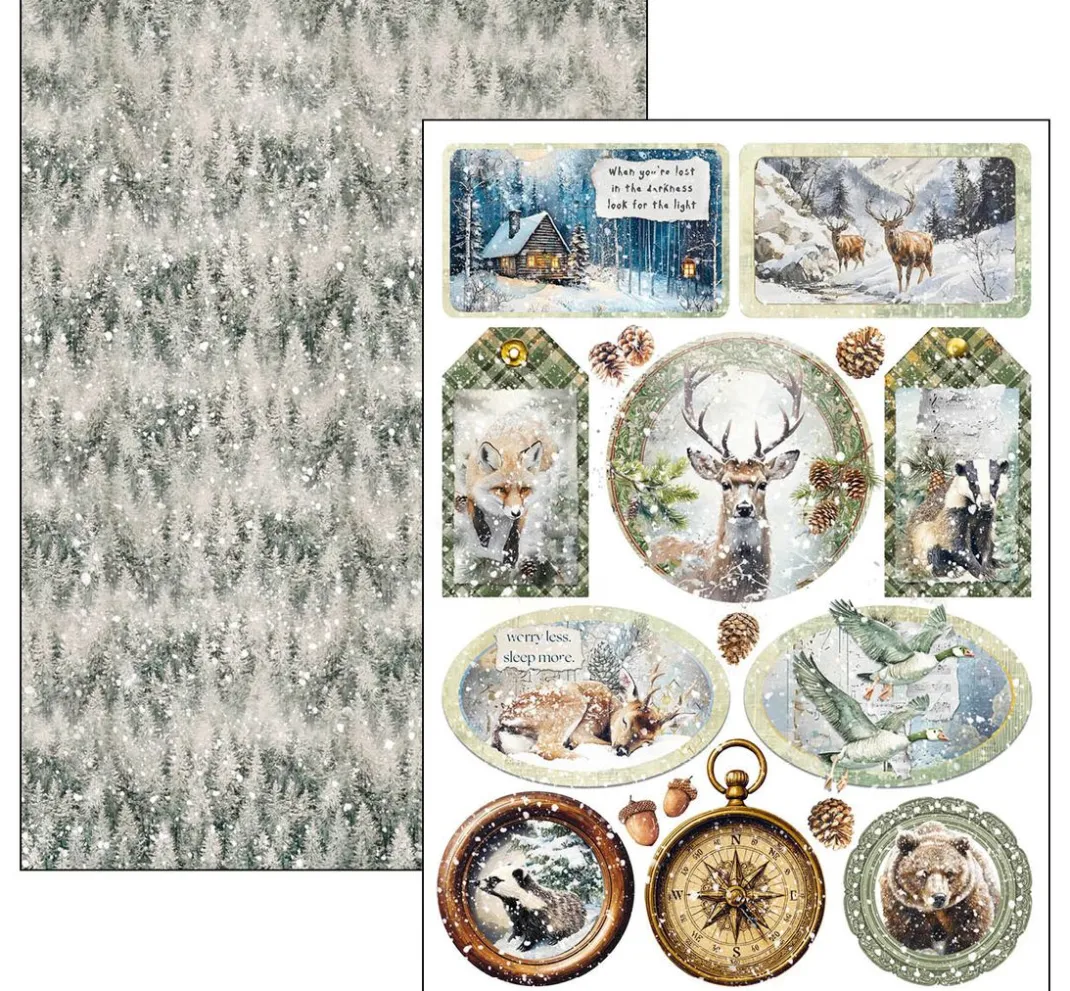 Ciao Bella Farb- & Motivblöcke|Scrapbooking>Papier-Set "Forest Tales"