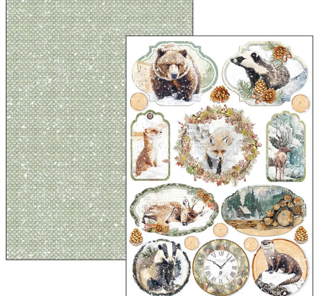 Ciao Bella Farb- & Motivblöcke|Scrapbooking>Papier-Set "Forest Tales"