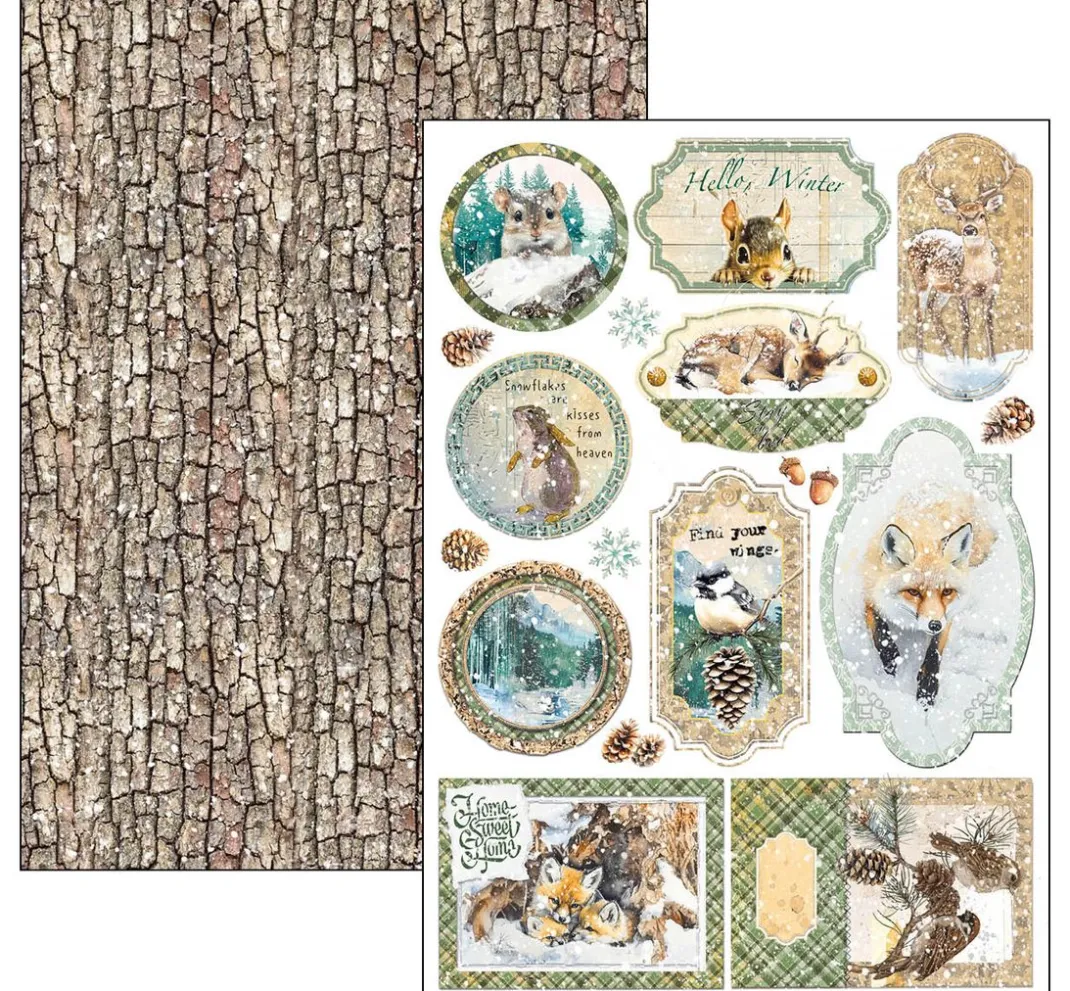 Ciao Bella Farb- & Motivblöcke|Scrapbooking>Papier-Set "Forest Tales"