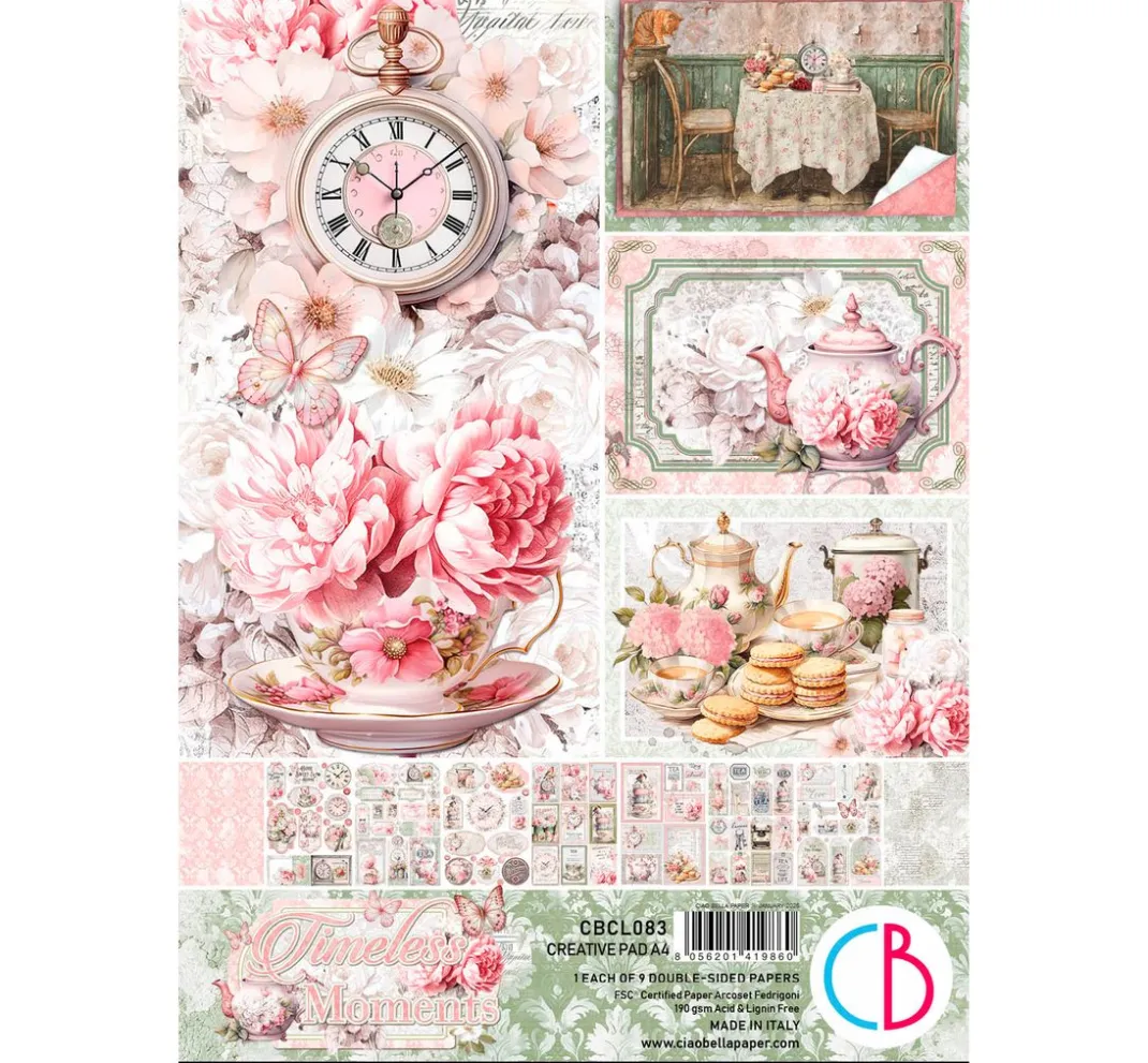Ciao Bella Farb- & Motivblöcke>Papier-Set "Timeless Moments"
