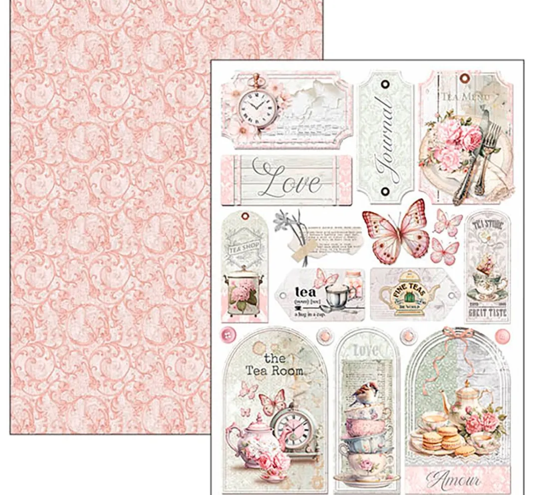 Ciao Bella Farb- & Motivblöcke>Papier-Set "Timeless Moments"