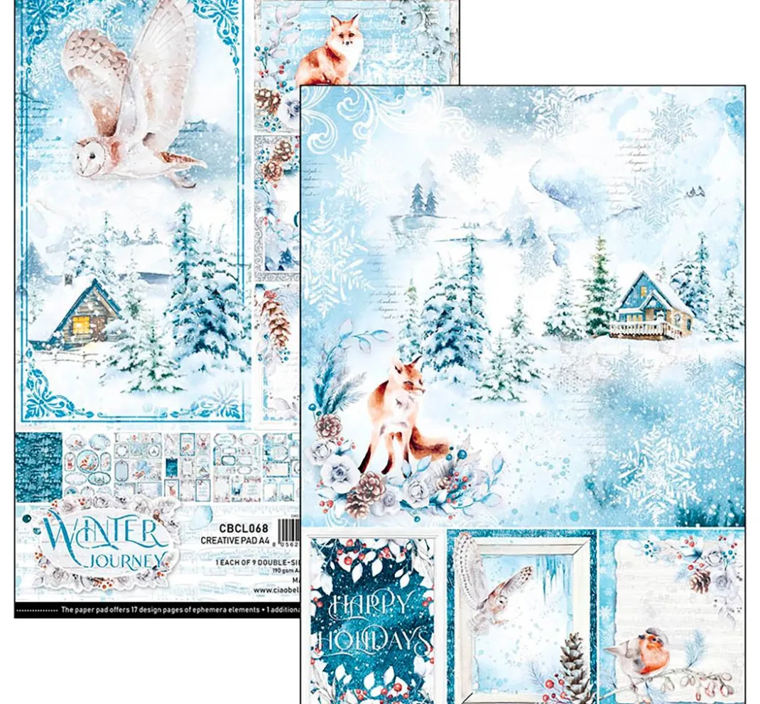 Kinder Ciao Bella Papier|Farb- & Motivblöcke>Papier-Set "Winter Journey"