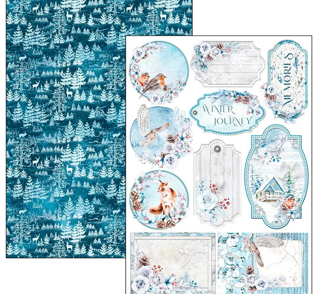 Kinder Ciao Bella Papier|Farb- & Motivblöcke>Papier-Set "Winter Journey"