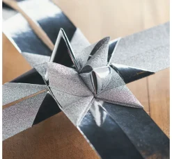 Gebrüder Bertels Papierstreifen|Origami & Papier Falten>Papierstreifen "Glitter, silber", 15 mm