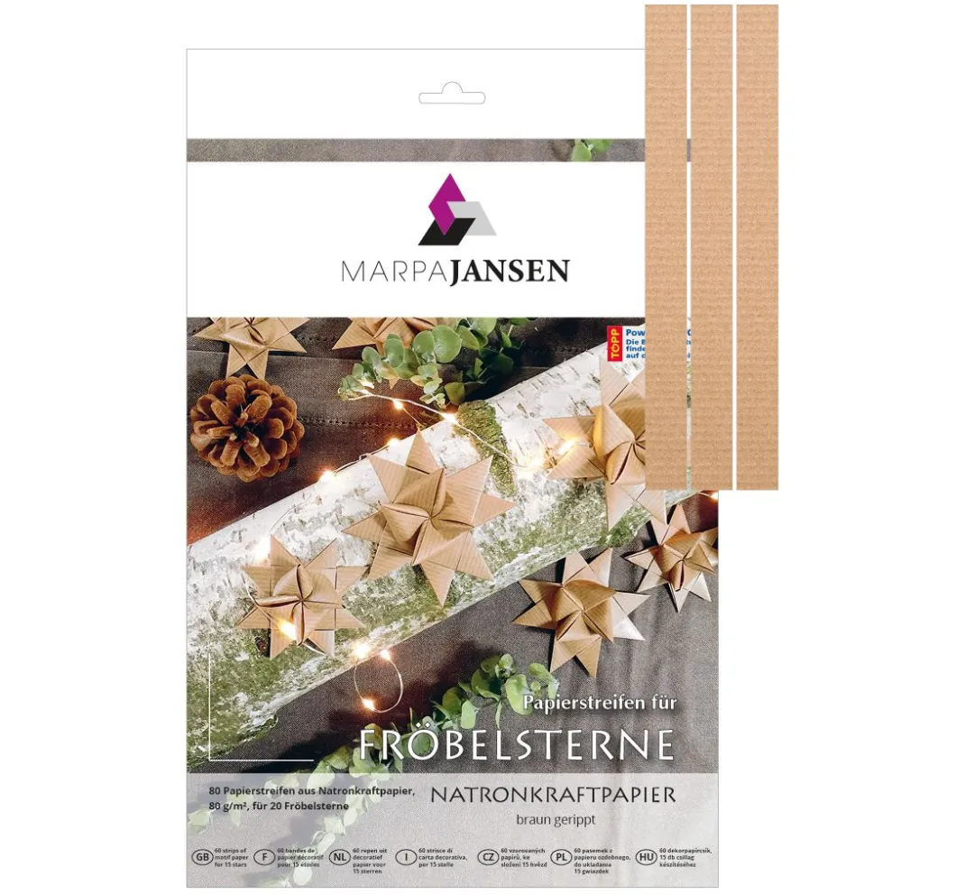 MarpaJansen Origami & Papier Falten|Papierstreifen>Papierstreifen "Kraftpapier", 15 mm, 80 Streifen